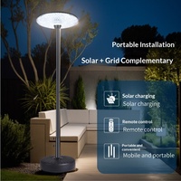 Lampe solaire LED UFO pour éclairage public, IP65, en aluminium, pour jardin, villa, aménagement paysager, cour intégrée, utilisation en communauté, certifiée ETL 3 ans