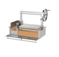 Construit en brique barbecue bricolage cuisson argentin hauteurs réglables gril en acier inoxydable Argentine