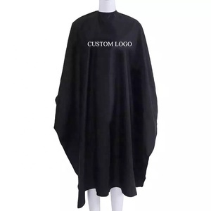 Delantal de Barbero Impermeable Negro con Logotipo Personalizado OEM, Capa para Salón de Belleza, Corte de Cabello, Maquillaje, Peluquería - Product Image 2