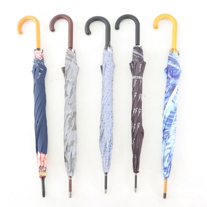 Customized <b>Large</b> Golf Umbrella Manual Control Reflective Windproof Promotional Branded Metal <b>Frame</b> Straight Wooden Handle - Product Image 2