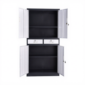 Factory Direct Sales 2 Swing Door Middle <b>Drawers</b> Office Files Storage Cabinet - Product Image 3