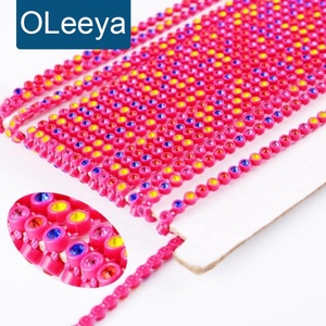 Perles de verre OLeeya, strass à dos plat, couleur AB, formes de cœur, cristaux de verre pour la fabrication de bijoux artisanaux, accessoires vestimentaires - Product Image 1