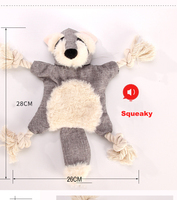 Jouet en peluche en forme d'ours gris mignon résistant aux morsures, vente en gros par le fabricant 2021