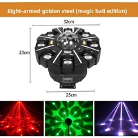 Nouvelle Lyre LED à Huit Bras King Kong Magic Ball, Contrôlée par Son, DMX512, pour Scène, Disco, DJ, Ambiance et Fêtes