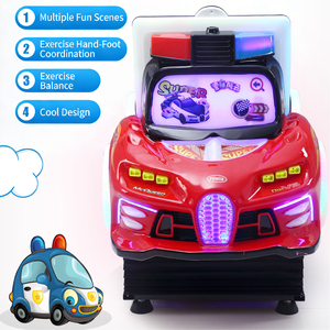 Nouveau produit phare : Voiture à bascule pour enfants en plastique, à monnayeur, jeu de course de simulation dynamique <span class=keywords><strong>Police</strong></span> vs. Voleur, garantie 1 an - Product Image 4