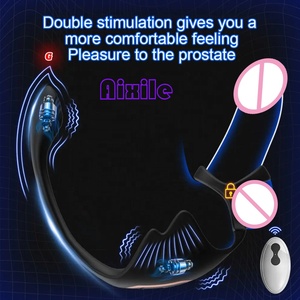 Masajeador de Próstata, Anillo Vibrador para Pene, Juguetes Sexuales Anales para Hombres Adultos, Vibrador de Tapón Anal, Anillo Vibrador para Masaje de Testículos - Product Image 3