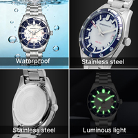 Jam Tangan Pria Klasik Quartz Mesin Jepang Tali Baja OEM ODM Dial Kustom Tahan Air 50M Jam Tangan Fashion Reloj Para Hombre