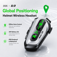   Casque de moto 5.3 avec interphone 1000mAh IPX6, commande vocale IA hors ligne, positionnement iOS et réponse automatique