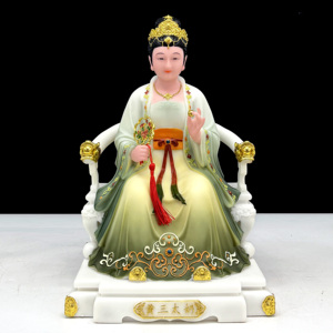 Statue peinte en jade blanc du seigneur dieu bouddha pour le culte à la maison taoïsme statue de déesse à neuf queues de bouddha Heilaotaitai - Product Image 4