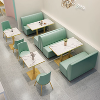 Table à manger design en marbre personnalisable restaurants fast-food occidentaux cafés taille personnalisable couleur meubles de restaurant