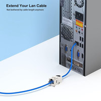 Ethernet 180 Degrés Modulaire Jack RJ45 8P8C Telecom Pièces Femelle à Femelle Keystone Jack RJ45 Coupleur En Ligne