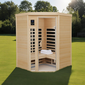 モダンな<span class=keywords><strong>3</strong></span>-4人用サウナウェットドライスチーム機能簡単コントロールパネル6KWパワーレッドシーダーソリッドウッドパーソナルスチームルーム - Product Image 3