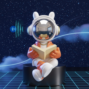 Figura Decorativa <span class=keywords><strong>de</strong></span> Astronauta Pintada <span class=keywords><strong>a</strong></span> Mano en Resina para Interiores, <span class=keywords><strong>Diseño</strong></span> Moderno - Product Image 1