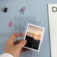Document d'archives et photo 2.6x4.8 pouces pochettes en plastique Page Pocket Protector 6 reliures à anneaux Pocket A7 Protecteurs de feuilles transparentes
