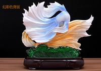 Statue de poisson fengshui coloré, décoration pour la maison, nouvelle collection