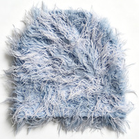 Bonnet tendance Y2K en tricot shaggy et duveteux – Unisexe, texturé, 100 % acrylique, couleurs contrastées, pour streetwear et festivals