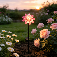 Lampe solaire LED en métal à motif floral personnalisé, sphère lumineuse décorative d'extérieur pour jardin, parc, pelouse, événement, fête