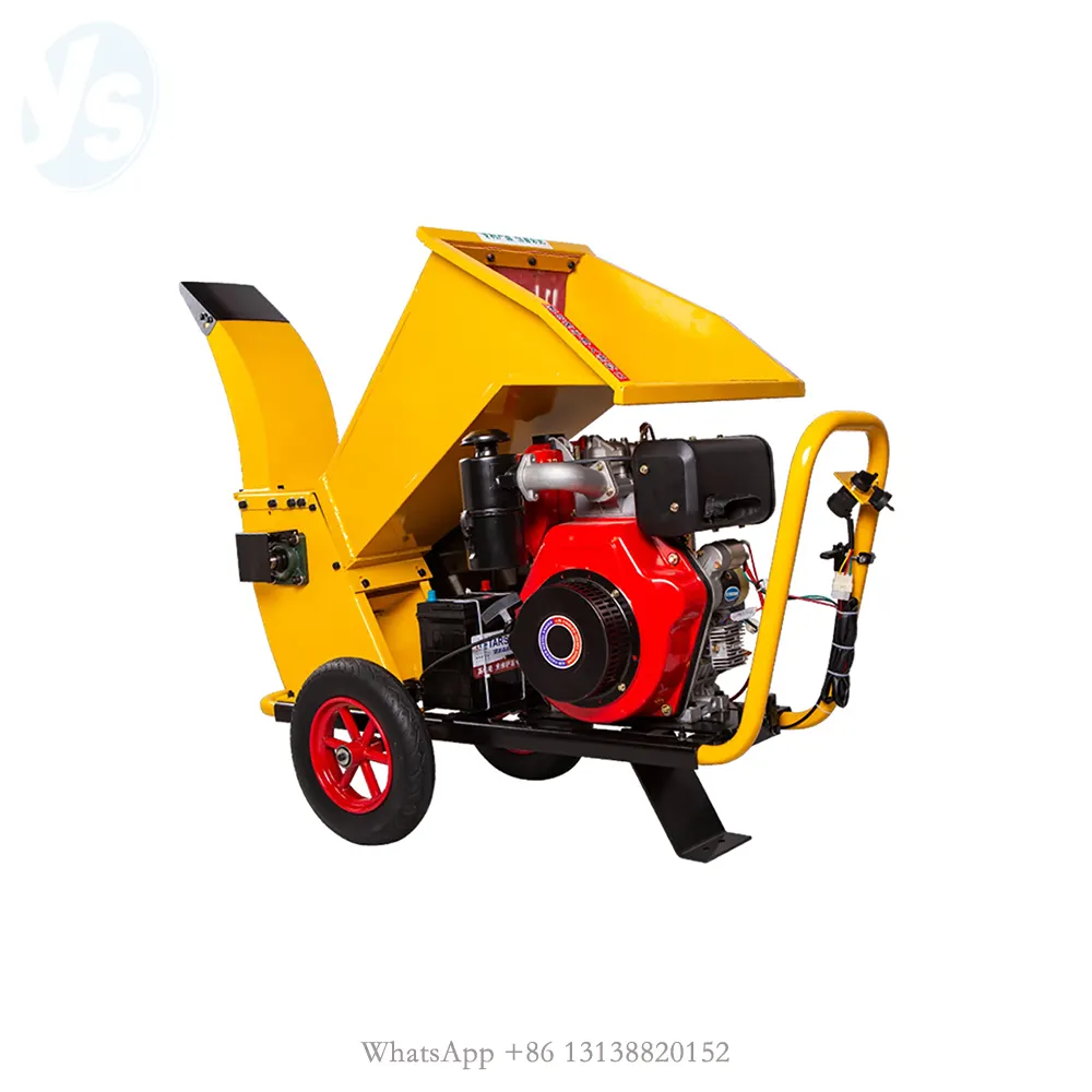 12 PS Elektro start Mobile Diesel Holzhacker Shredder Small Chipper Making Machine