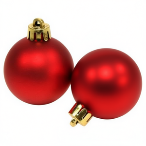 Adornos Navideños Rojos Brillantes y Mate de 3 cm, Paquete de 15 para Decoración de Árboles - Product Image 2