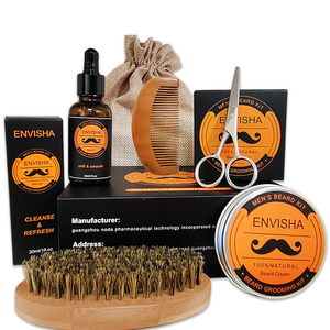 Rodillo de Regalo Gratis 2021, Kit de Cuidado de Barba <span class=keywords><strong>para</strong></span> <span class=keywords><strong>Hombre</strong></span>, 6 en 1, Natural, Negro, en Oferta - Product Image 2