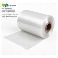 Film rétractable en polyoléfine, film rétractable POF imperméable, rouleaux de film rétractable pour savons, bombes de bain et emballages de bricolage
