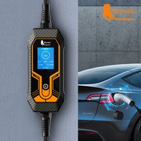 Chargeur de véhicule électrique portable 11 kW, prise Type 2, triphasé 16A, avec contrôle par application Tesla Model 3, IEC 62196 Niveau 2