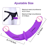 Dildo à Sangle pour Femmes, Jouets Sexuels Féminins, Dildos Doubles en Silicone Amovibles, Dildos Réalistes Portables pour Femmes, Lesbiennes et Couples