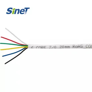安全系统ETL列表2/4/6/8 12芯报警电线电缆绞合实心铜非屏蔽4 8芯安全报警电缆