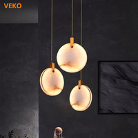 Plafonnier led suspendu en pierre naturelle au design moderne, luminaire décoratif d'intérieur, idéal pour un loft, un restaurant