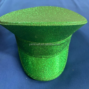 Chapeau HLC Paillettes Violet Vert Argent pour Carnaval Mardi Gras Défilé Fête Festival Rave Tenue Disco Danse Décoration - Product Image 3