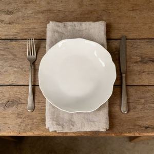 Assiette à soupe minimaliste en céramique blanche de style <span class=keywords><strong>belge</strong></span>, vaisselle pour hôtel et restaurant, ensemble de dîner pour cuisine, vente en gros - Product Image 2