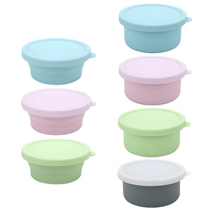 Silicone <b>Lunch</b> Boxes <b>Set</b> Rectangle Stackable Microwavable Bpa Free Plastic Lid For Adults Kitchen Storage Container - Product Image 2