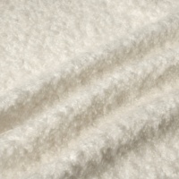 Tissu en laine de cachemire mohair bouclé en polaire blanc pur de style italien, échantillon gratuit pour l'hiver et l'automne, pour costume, manteau, pantalon