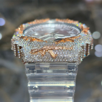 Luxuriöse GA2100 Iced Out Uhrenlünette – Fabrik-Großhandel, vergoldetes Messing, Moissanit, AK 47 Diamant-Buss-Down, Herrenschmuck 2026