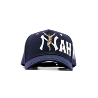 Gorra de Béisbol de 5 Paneles con Visera Curva, de Gamuza, Bordado de Alta Calidad, Marca Barbas Hat's, Nueva, Original, Estilo Deportivo Urbano, Rude Awakening, 100%