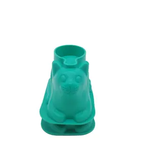 Alta qualidade Natal Animal Shape Kids Bolo Moldes Ice Cube Tray 3D Silicone Bolo Moldes