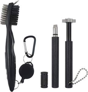 Juego de afiladores de palos de golf de gran venta: afilador de palos V y U, cepillo de limpieza de doble cara, herramienta limpiadora de afiladores de golf - Product Image 1