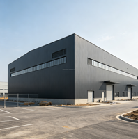 Structure en acier préfabriquée certifiée ASTM, à assemblage rapide, design moderne, pour entrepôt métallique de stockage