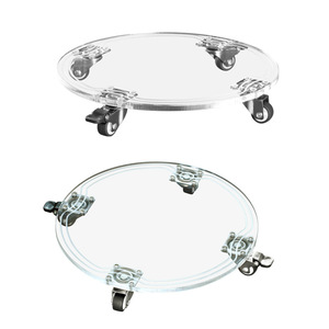 Base à <span class=keywords><strong>roulettes</strong></span> en acrylique transparent <span class=keywords><strong>pour</strong></span> purificateur d'air, humidificateur et <span class=keywords><strong>pot</strong></span> de <span class=keywords><strong>fleurs</strong></span> avec plateau mobile - Product Image 5