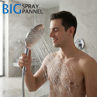Pommeau de Douche Premium Grand Format avec Filtre et Douchette Haute Pression avec Filtres pour Soins de la Peau