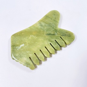 HZ Natural Rose Quartz Guasha Peine Herramientas de masaje Germinación y espesar el cabello Jade Gua Sha Producto Gua Sha Peine <span class=keywords><strong>Faceroller</strong></span> - Product Image 6