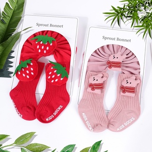 가을과 겨울 두꺼운 니트 면 만화 슈퍼 귀여운 아기 발가락 모자 신생아 여자 남자 양말 세트 - Product Image 2