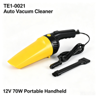 Aspirateur de voiture portable miniature 12V 70W avec une forte aspiration de 4,1 kPa, aspirateur auto léger pour voiture/camion/bateau