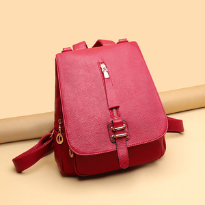 New High Quality PU Leather <b>Backpack</b> Women Large Capacity Travel <b>Backpack</b> School Bags for Teenage Girls <b>Student</b> <b>Backpack</b> - Product Image 1