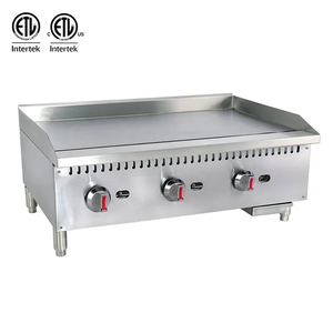 ETL nhà hàng thương mại Tùy chỉnh tự động 1 2 3 <span class=keywords><strong>4</strong></span> Burner Countertop không dính khí Teppanyaki BBQ vỉ nướng nướng thép không gỉ - Product Image 3