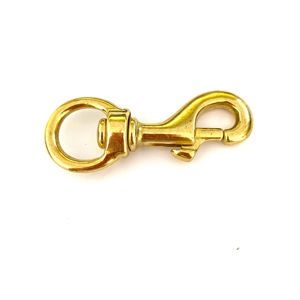 Ganci a scatto con bullone girevole in ottone massiccio 3/4 clip con occhio singolo con supporto portachiavi collare per cani bandiera guinzaglio per animali in pianura - Product Image 2