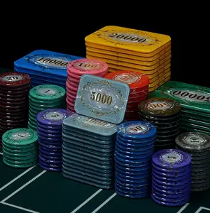 Jetons de poker plaque rectangle en cristal de haute qualité en gros