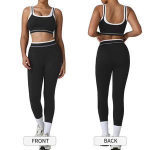 Ensemble de vêtements de <span class=keywords><strong>sport</strong></span> pour femmes personnalisé en 2 pièces, respirant, avec soutien-gorge de yoga à dos en <span class=keywords><strong>U</strong></span> et leggings de <span class=keywords><strong>sport</strong></span>, ensemble de fitness pour la salle de <span class=keywords><strong>sport</strong></span> - Product Image 5