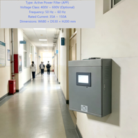 Filtre de puissance actif, filtre harmonique triphasé, utilisé pour améliorer la qualité de l'alimentation et supprimer les harmoniques dans les systèmes industriels.