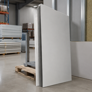 Panneau mural composite métallique isolant <span class=keywords><strong>en</strong></span> <span class=keywords><strong>polystyrène</strong></span> inorganique A2 écologique à faible absorption d'eau (9%) pour chambre froide moderne - Product Image 4